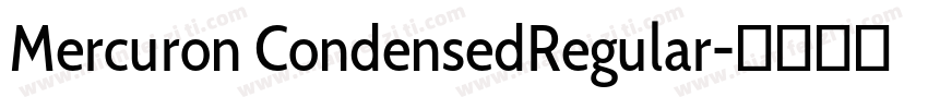 Mercuron CondensedRegular字体转换